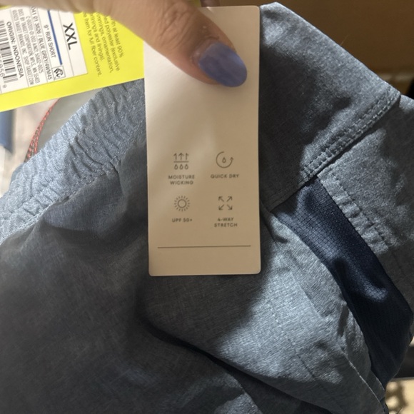 Size XXL Men’s All in Motion Slate Blue Performance Shorts - Picture 3 of 5